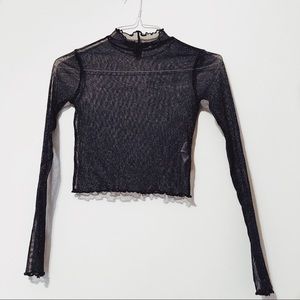 Forever21 Sheer Glittery Top